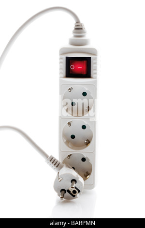Multipule Power Socket Multiple power socket with switch and plugs Stock Photo - Alamy