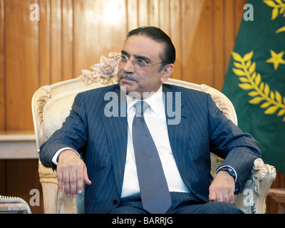 Asif Ali ZARDARI President of Islamic Republic of Pakistan Stock Photo