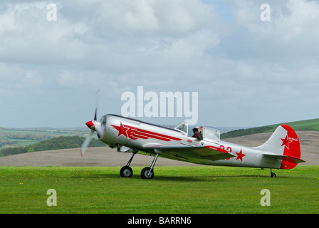 Russian Yak aerobatic aircraft Stock Photo