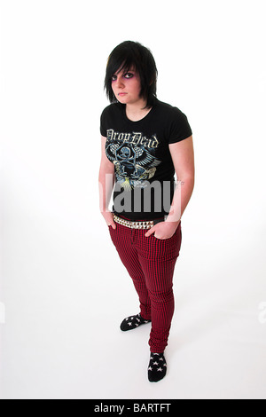 Emo Goth Teenage Girl Stock Photo - Alamy