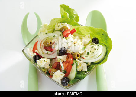 Mixed salad, Greek style Stock Photo