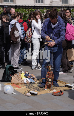 Puppeteer at Vaisakhi Sikh New Year Festival London 2009 Stock Photo