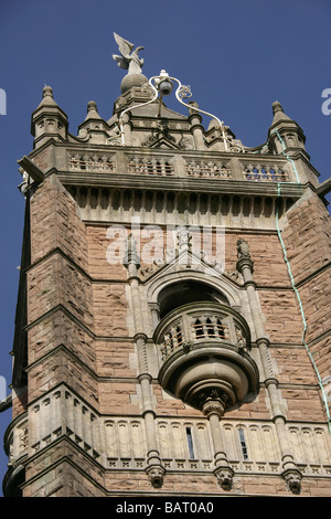 City of Bristol, England. Close up view of the William Ven Gough designed, Grade II Listed, Cabot’s Tower at Brandon Hill Park. Stock Photo