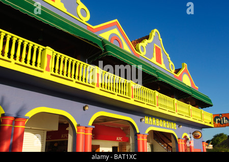 Dutch facade architecture Kralendijk Bonaire Stock Photo