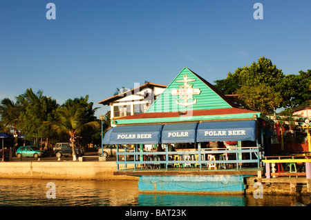 Waterfront bar Kralendijk Bonaire Stock Photo
