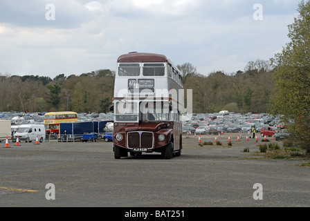Three quarters front view of ALD 933B a 1964 AEC Routemaster RM 1933 part of the East London Heritage Route Fleet being used as Stock Photo