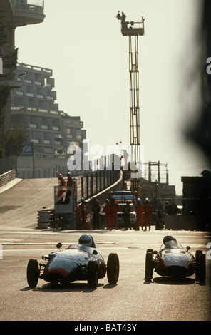 50's racing formula one cars at the Monaco Monte Carlo Historic Grand Prix GP Stock Photo