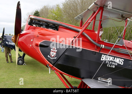 Engine and nose of a 1930'w vintage de Havilland DH 60G Gipsy Moth biplane Stock Photo