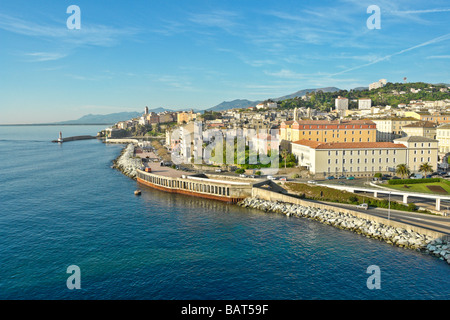 The waterfront at Bastia in Corsica Stock Photo