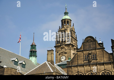 Sheffield Town Hall, Millennium Square, Sheffield, South Yorkshire, England, United Kingdom Stock Photo