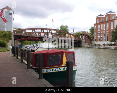 Fairport NY harbor on the Erie Canal for tourist vacationers Stock Photo