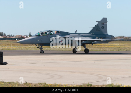 SAAB Gripen JAS 39D SAAF South African Air Force advanced light fighter aircraft Stock Photo