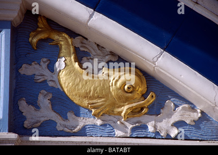 Detail of the Dolphin pub, Barbican, Plymouth, Devon, UK Stock Photo