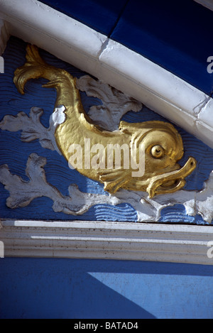 Detail of the Dolphin pub, Barbican, Plymouth, Devon, UK Stock Photo