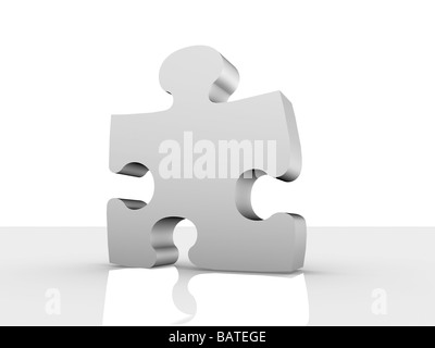 Jigsaw piece, computer artwork. Stock Photo