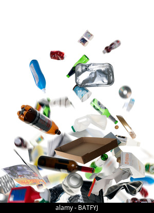 Recyclable household waste. Stock Photo