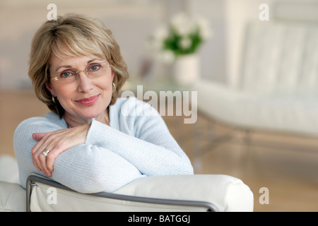 Woman wearing glasses Stock Photo