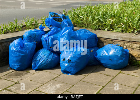 Trash Bags Full of Garbage on Pink Background. Space for Text Stock Photo -  Image of filled, litter: 247378904