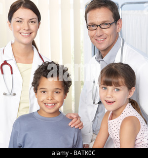 Doctor and children. Stock Photo