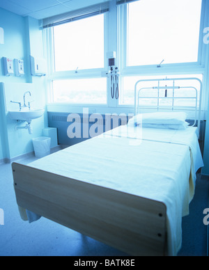 Empty hospital bed. Stock Photo
