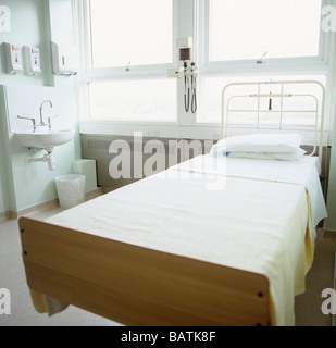 Empty hospital bed. Stock Photo