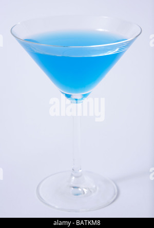 cocktail blue 'blue lagoon' Curacao Stock Photo