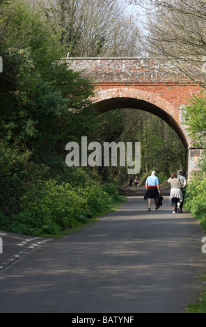 The Rodwell Trail in Weymouth in Dorset, England - a scenic walk along the former Weymouth + Portland Railway line. Stock Photo