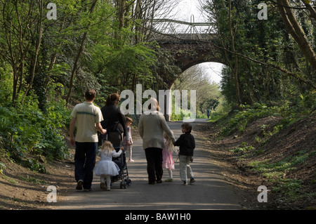 The Rodwell Trail in Weymouth in Dorset, England - a scenic walk along the former Weymouth + Portland Railway line. Stock Photo