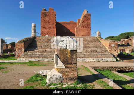 Capitolium, Ostia Antica, Province of Rome, Lazio, Italy Stock Photo