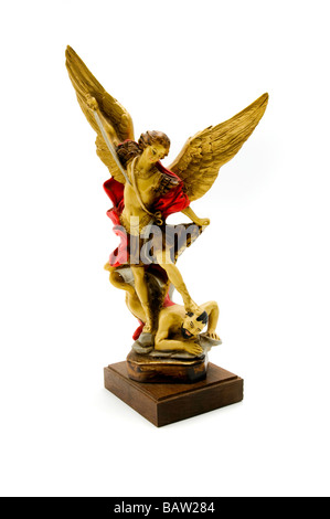 Saint Michael Trampling the Devil Stock Photo - Alamy