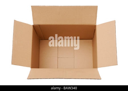 Empty Cardboard Box Stock Photo