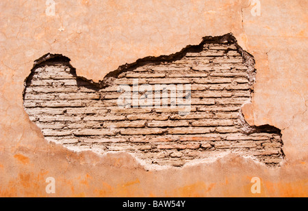 Old damaged wall in Rome Stock Photo