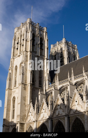 Saint Michel Gudula Cathedral - Brussels, Belgium Stock Photo