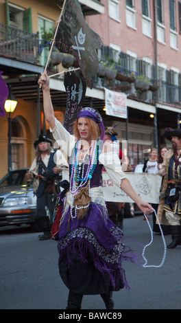 Pirates Parade in New Orleans Stock Photo