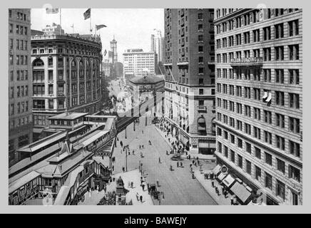 Looking Down Broadway Towards Herald Square,1911 Stock Photo