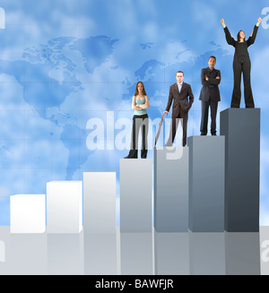 business team work - graph of success Stock Photo