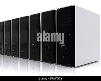 3d computer servers Stock Photo