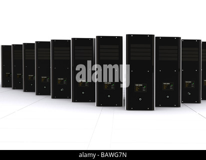 3d computer servers Stock Photo