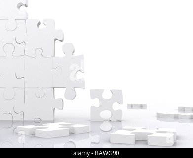 puzzle in pieces Stock Photo