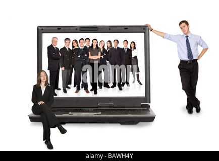 business online team Stock Photo