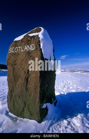 Scotland Scottish Borders Carter Bar Snow on high land near Carter Bar ...