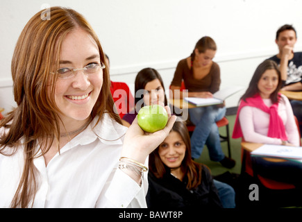 teacher and students Stock Photo