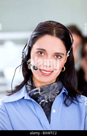business customer support operator Stock Photo