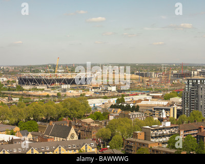 The London Olympic Stadium under construction Stock Photo