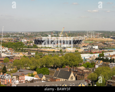 The London Olympic Stadium under construction Stock Photo