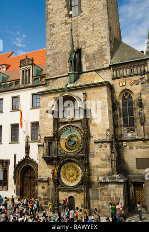 Old Town Hall Astronomical Clock Stock Photo