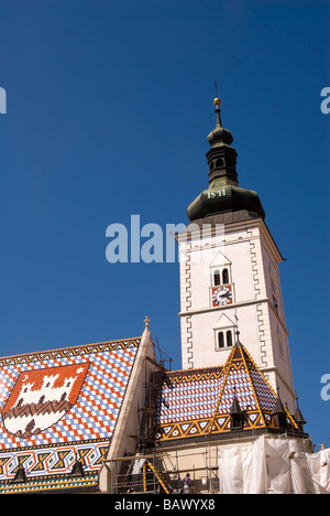 St. Mark's Church in Zagreb Stock Photo