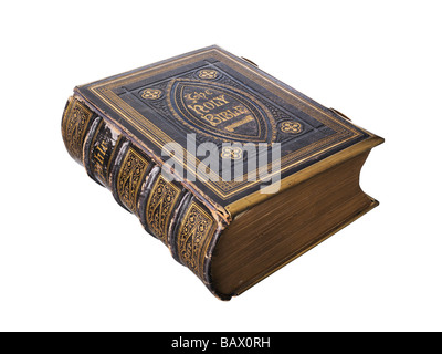Old Illustrated Holy Bible Stock Photo