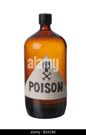 Brown poison bottle Stock Photo