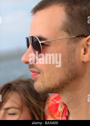 Young man with sunglasses Stock Photo